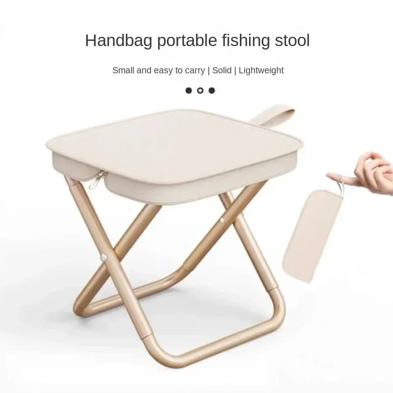Tabouret pliant camping avec sac de rangement - Siège pêche portable pour plage et pique-nique