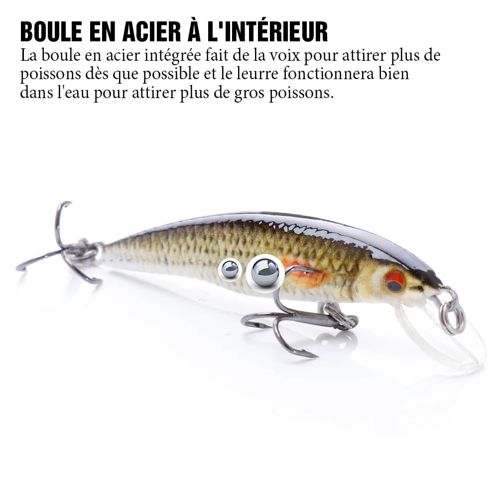 Mini wobblers flottants 2g 6g 12g VTAVTA pour pêche brochet - leurres minnow crankbait