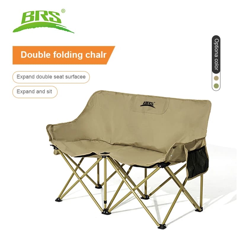 Fauteuil double pêche camping WESTTUNE avec dossier pour plage jardin et loisirs extérieurs
