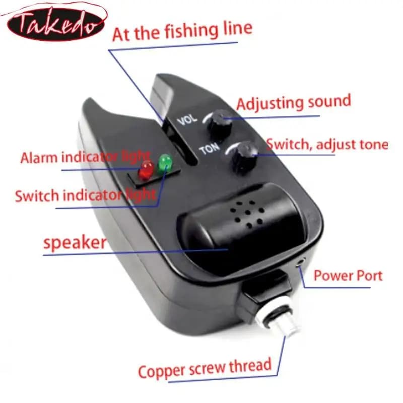 Annonciateur de touches TAKEDO YD02 pour pêche à la carpe - Alarme indicateur avec clochette