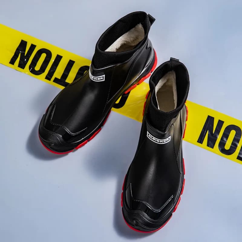 Bottes de pluie mi-mollet unisexes anti-dérapantes grandes tailles pour hommes et femmes
