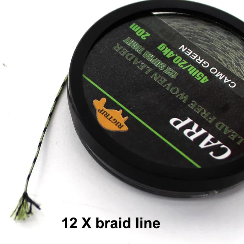 Ligne plombée camouflage 20m pour montages carpe chod et hélicoptère - Leader principal résistant