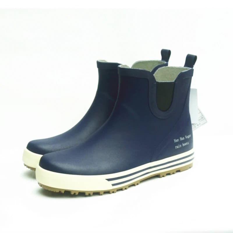 Bottes caoutchouc homme réfléchissantes sécurité nuit pêche courtes galoches étanches