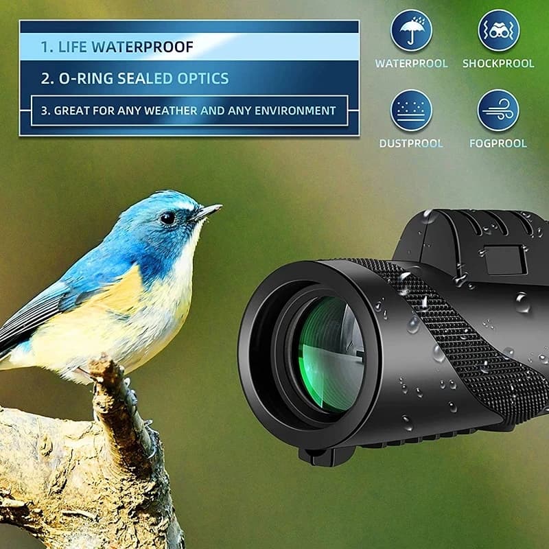 Télescope pliable mini HD longue portée 5000m pour pêche observation chasse et randonnée