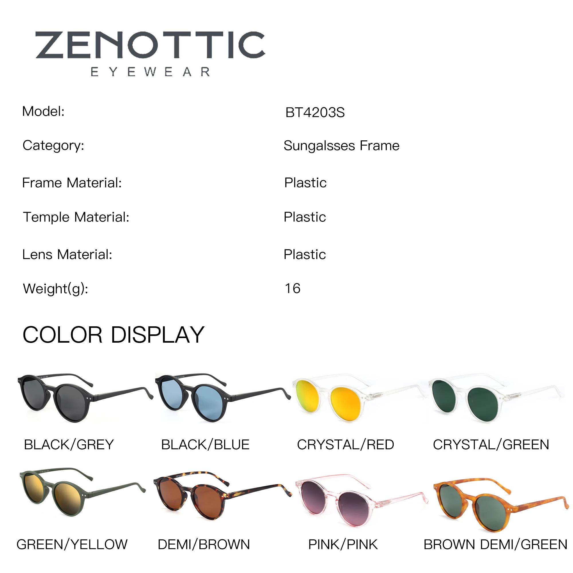 Lunettes de soleil polarisées ZENOTTIC rétro 2023-2024 pour pêche - Cadre rond vintage