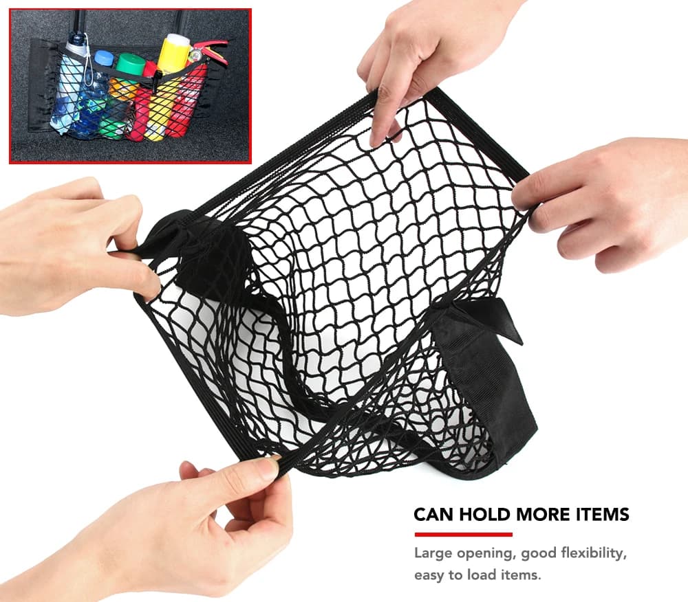 Filet élastique de rangement auto pour coffre voiture pêche 40x25cm organisateur équipement