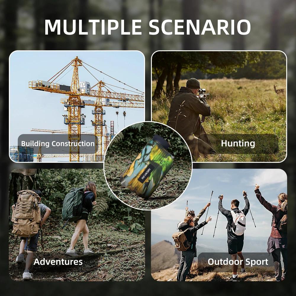 Télémètre laser camo REVASRI 2000/3000m mini - Multifonction distance, angle, vitesse pour pêche