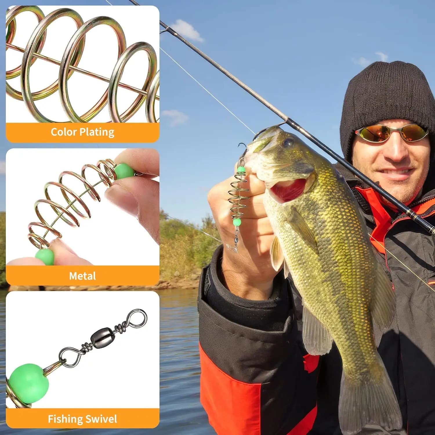 Panier amorçoir feeder 5 pièces pour la pêche à la carpe, cage appât facile à charger