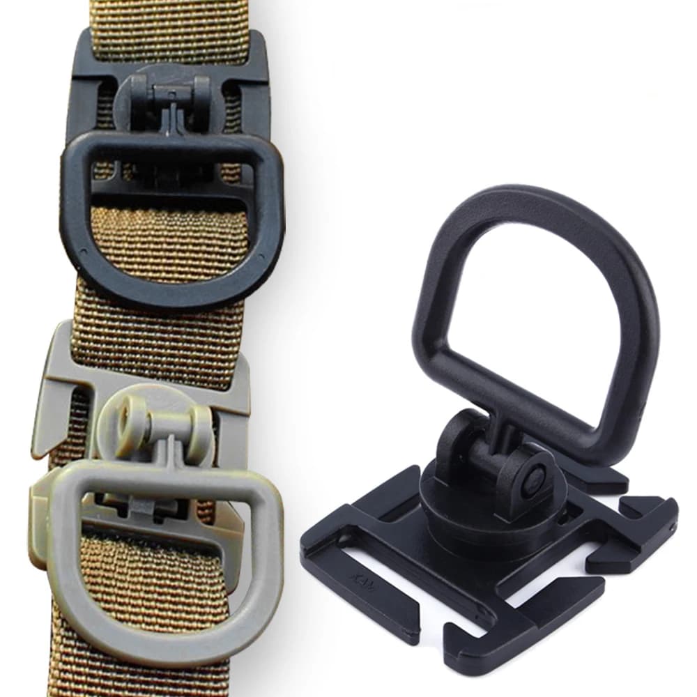 Anneaux D rotatifs 360° 4 pièces - Attaches Molle pour sacs de pêche et accessoires outdoor