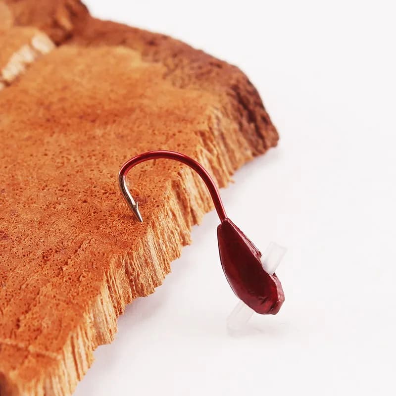 Hameçons vers rouges 10/20/30 pièces tête renversée réaliste pour carpes tailles 0.1#-0.8# appâts naturels