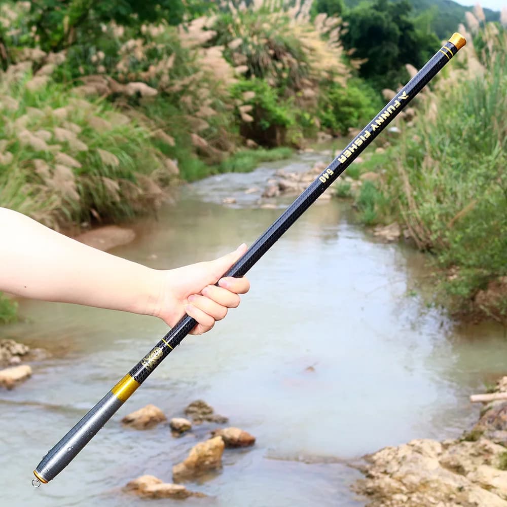 Canne télescopique JOSBY carbone ultralégère 3.6-7.2m pour pêche à la carpe et au feeder