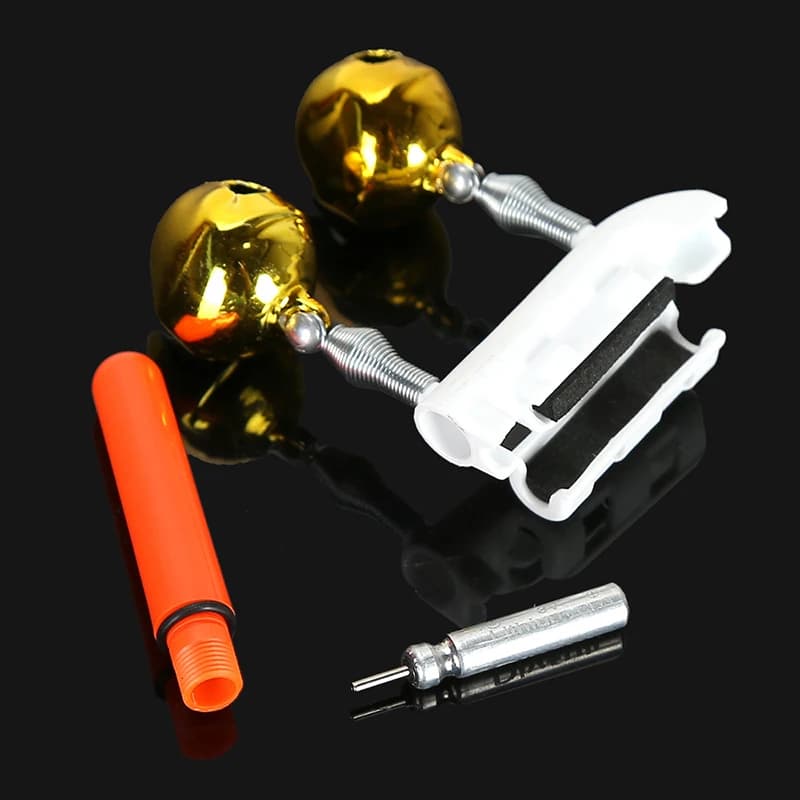 Double clochette avec clip et lampe LED pour canne à pêche - Détection lumineuse sans pile pour pêche de nuit
