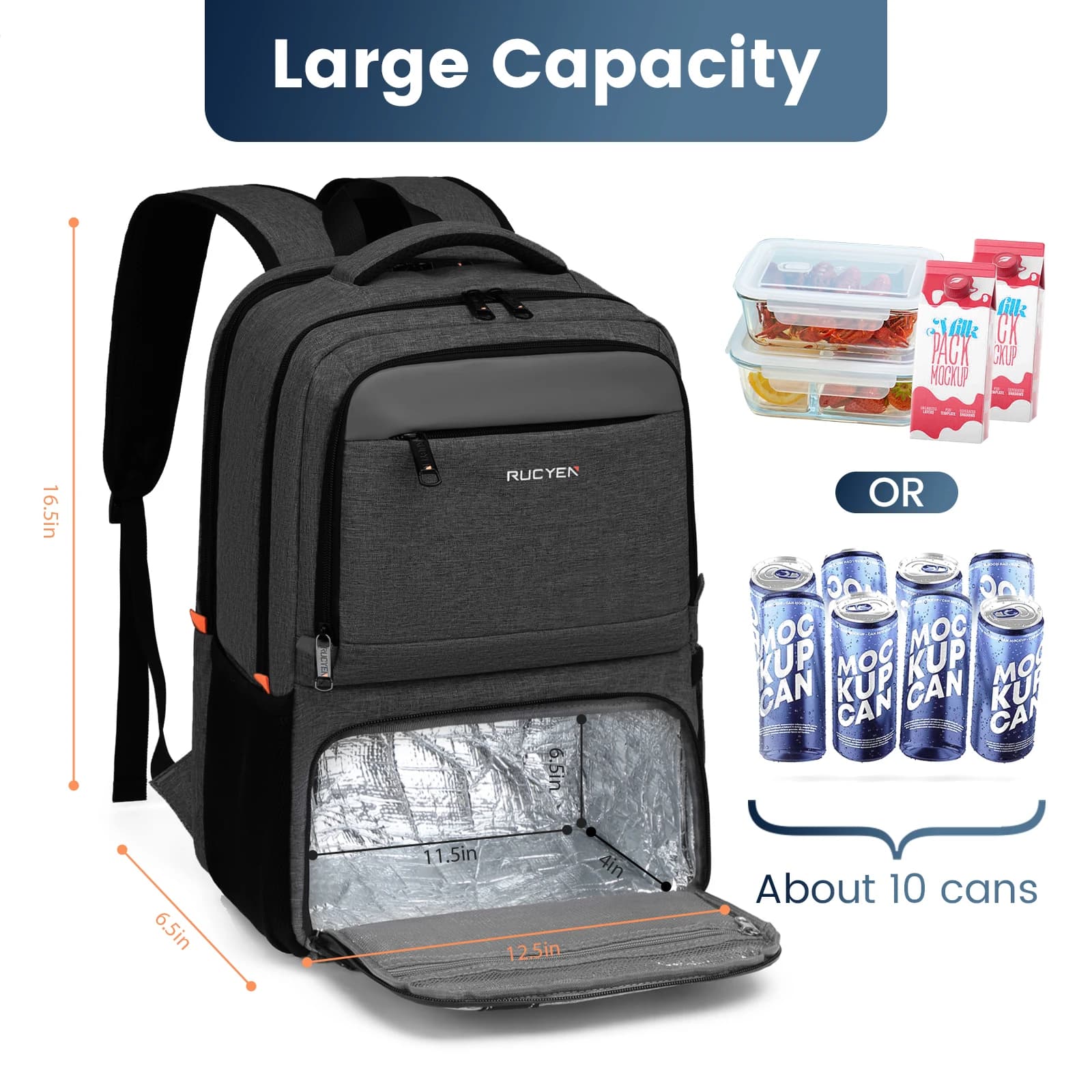 Sac à dos pique-nique isotherme grande capacité étanche camping voyage sac glacière multifonction