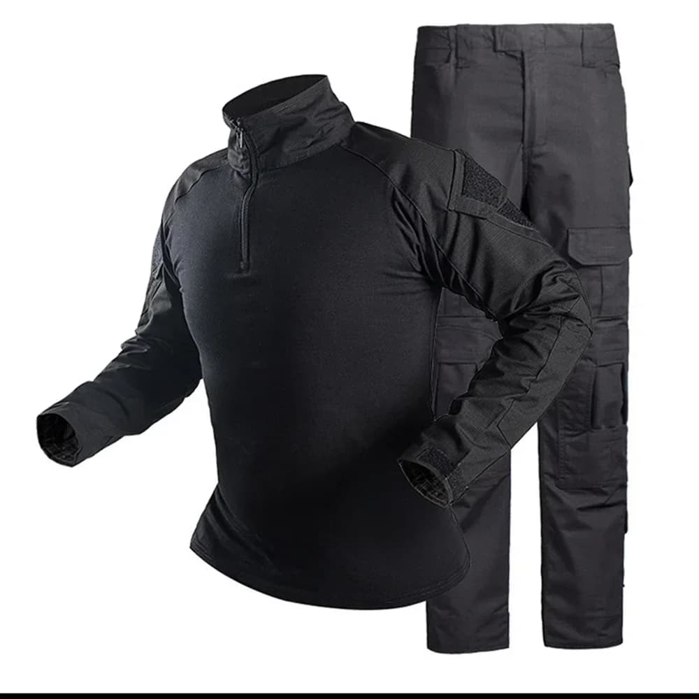 Combinaison tactique camouflage Airsoft Ripstop multi-poches pour pêche et chasse - Tenue professionnelle