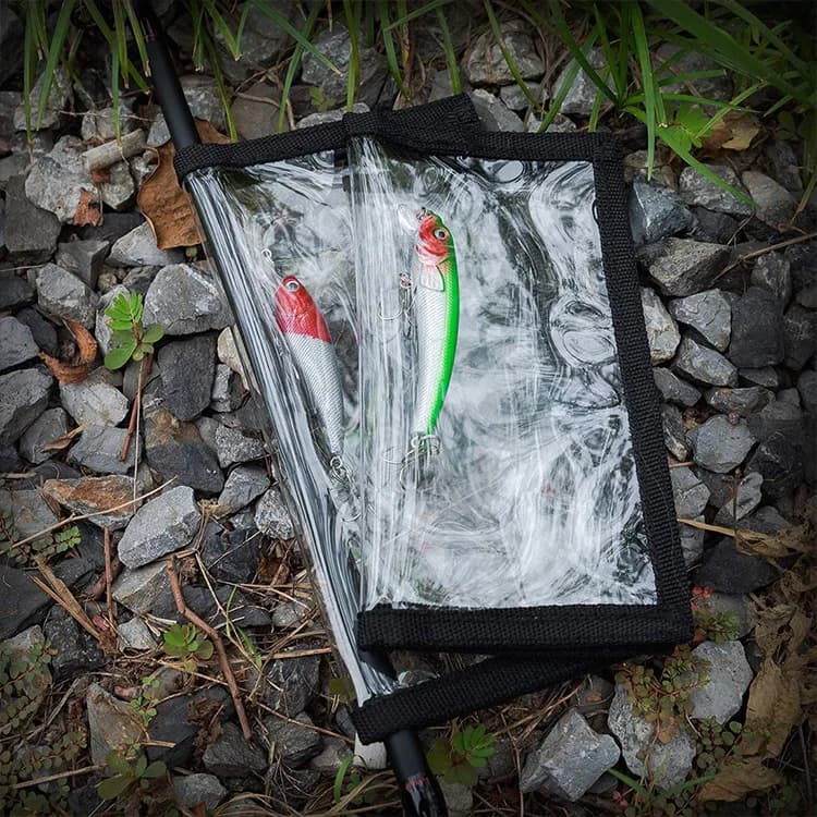 Sac PVC transparent pour leurres de pêche - Protection hameçons et rangement appâts portable