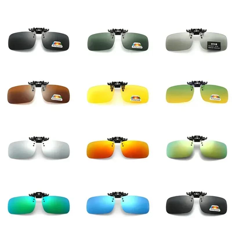 Clips lunettes polarisés vision nocturne conduite - Accessoire UV400 pour sunglasses existants