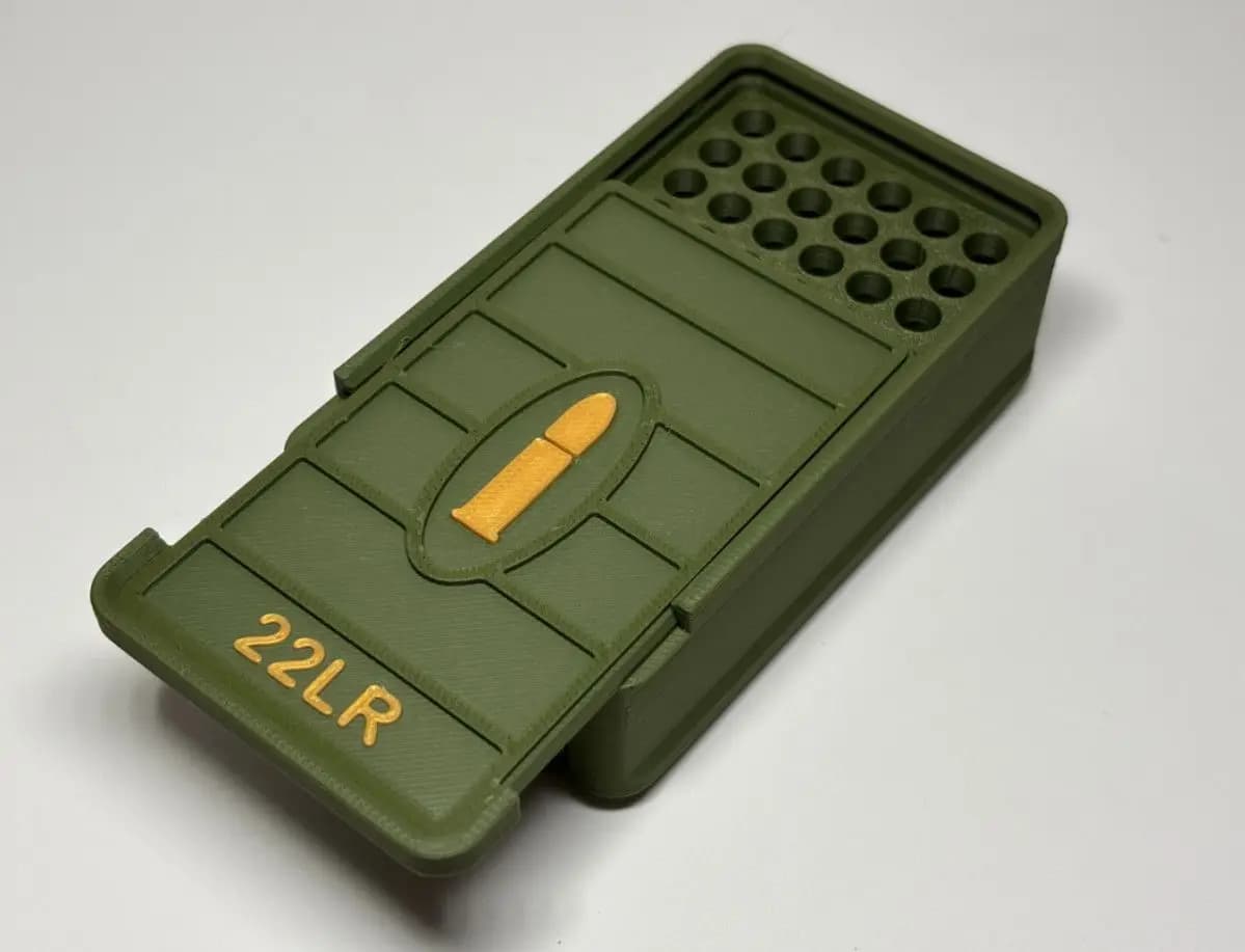 Boîte collection .22LR édition coulissante - Présentoir décoratif pour passionnés de pêche et collectionneurs