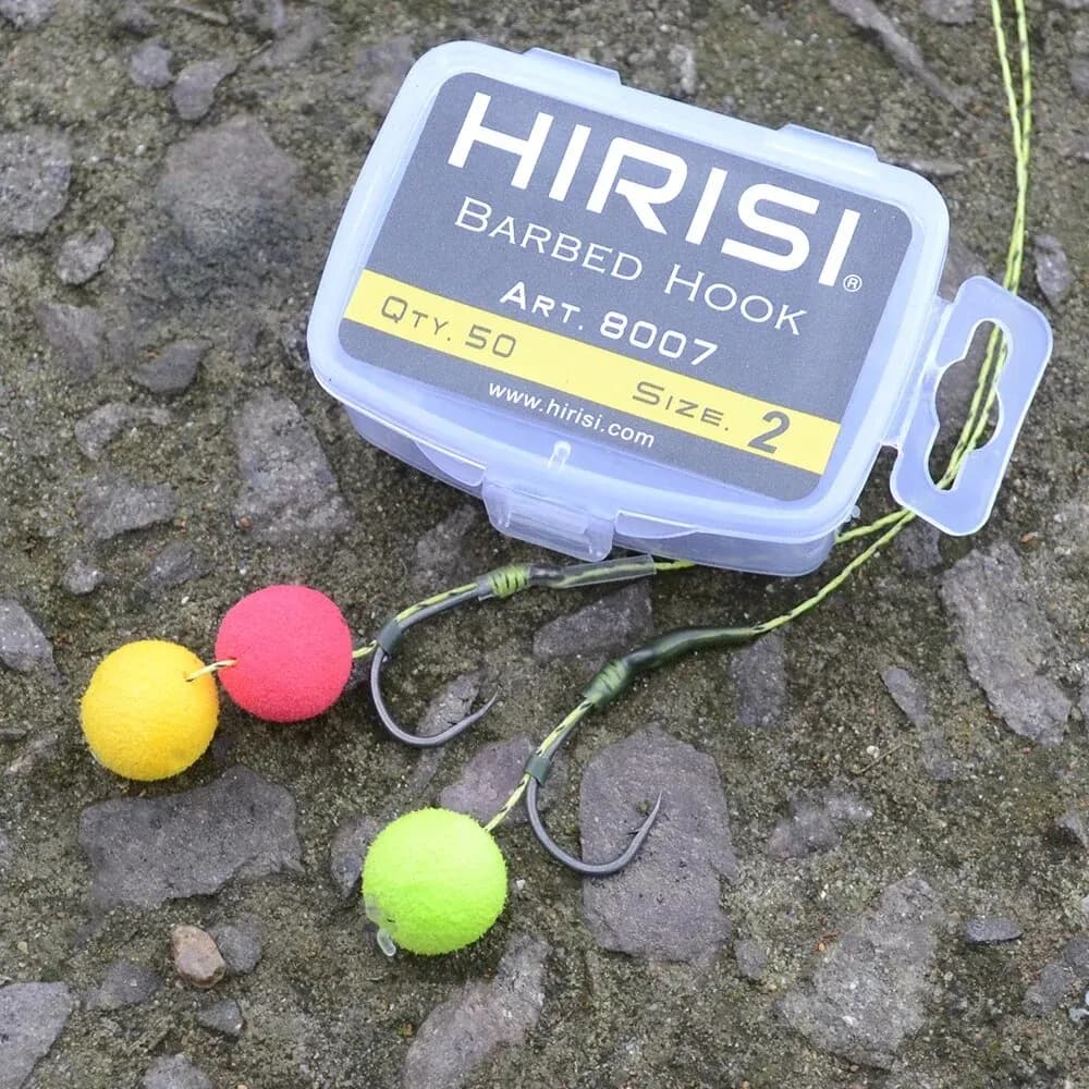 Hameçon de carpe Hirisi 50 pièces, acier haute carbone avec œillet forgé, tailles 2 4 6