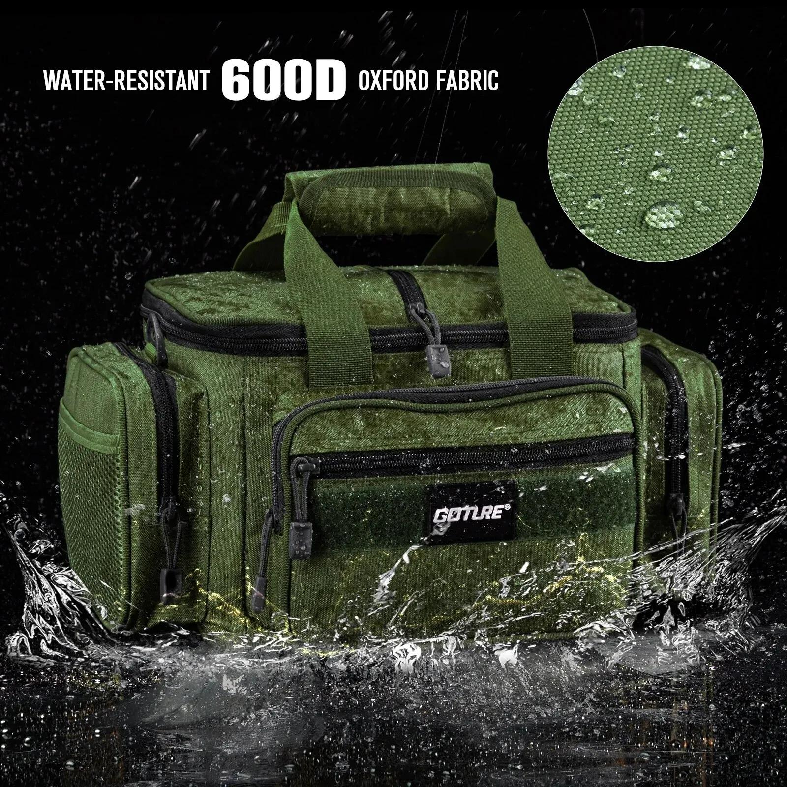 Sac pêche capacité 600D Oxford épaule 38x23x19cm cyclisme camping pique-nique équipement extérieur