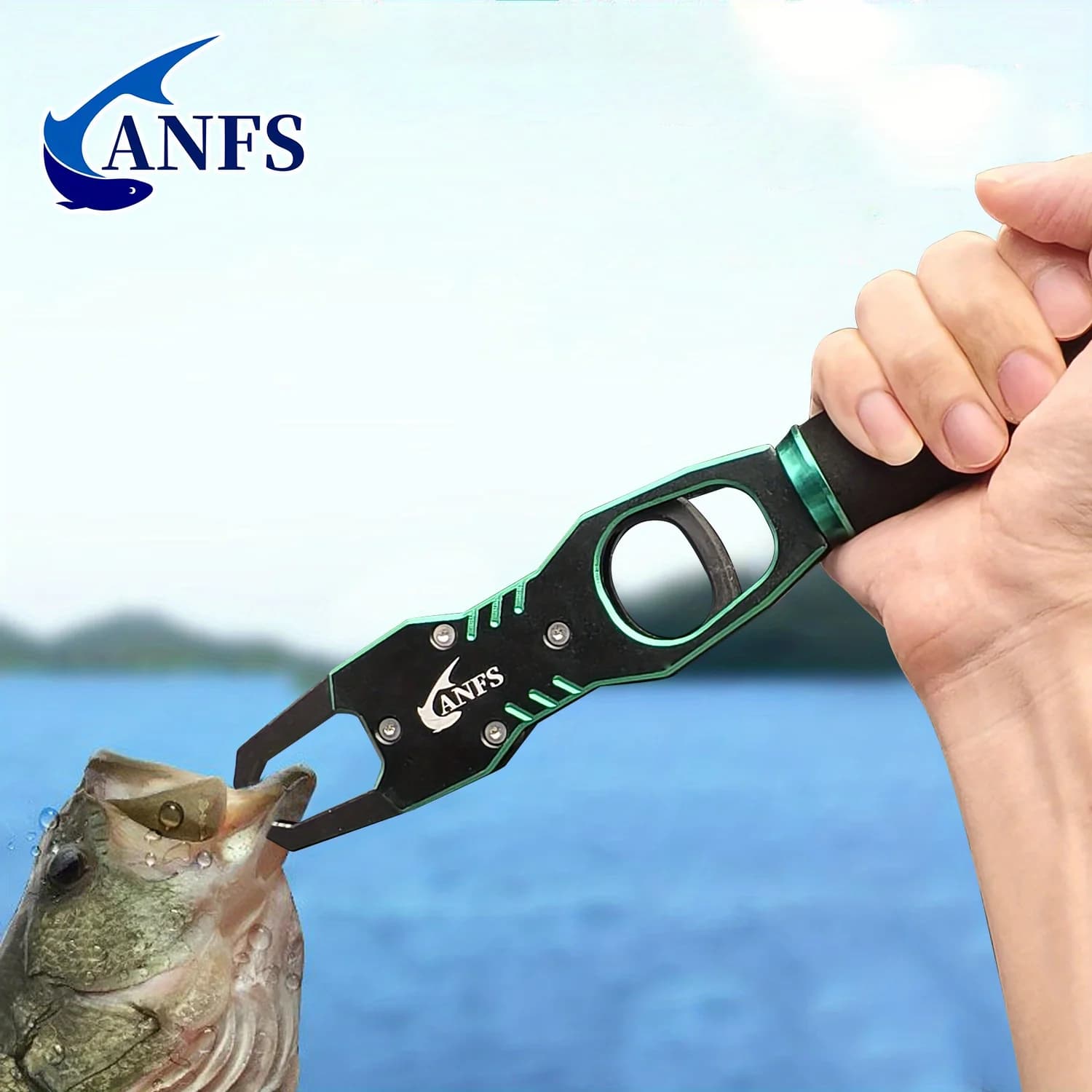Pince à prise ANFS avec pèse-poisson intégré 40 livres - pince à lèvres verrouillable pour pêcheur