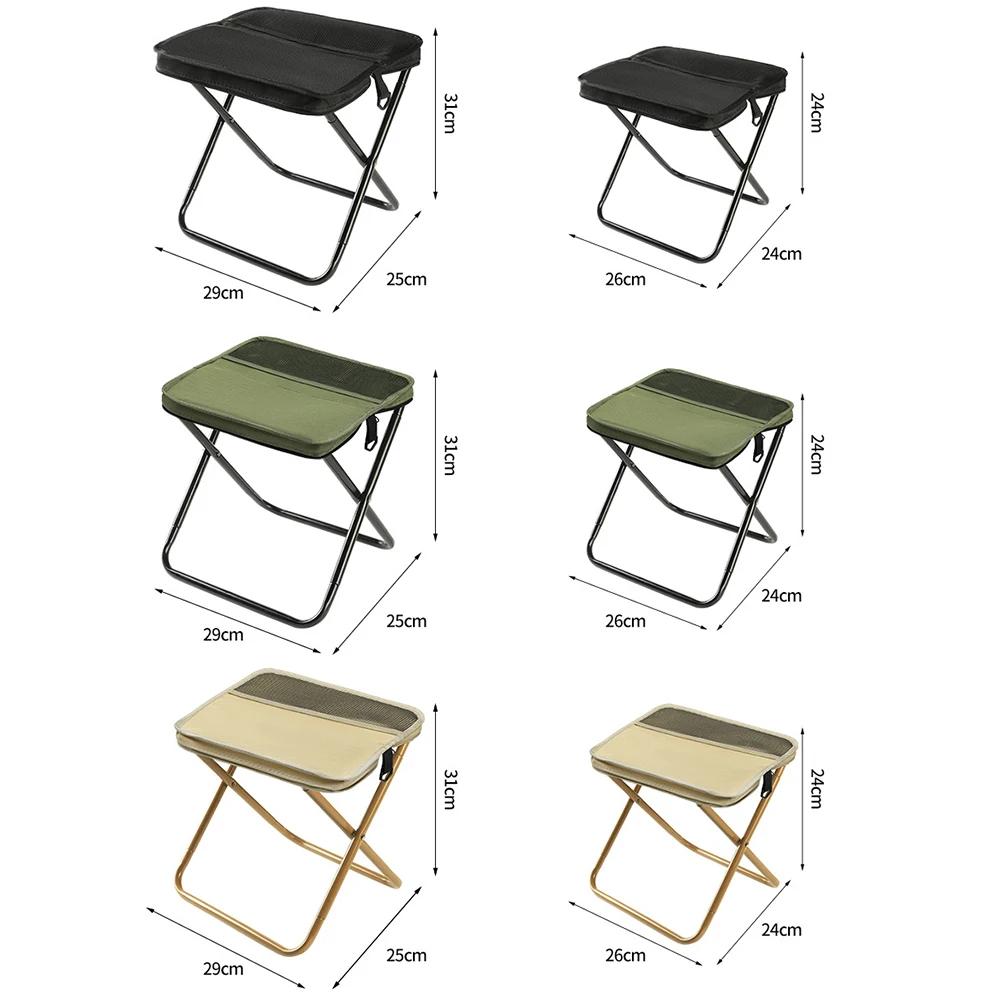 Chaise pliante avec rangement intégré et filet pour pique-nique, jardinage et pêche
