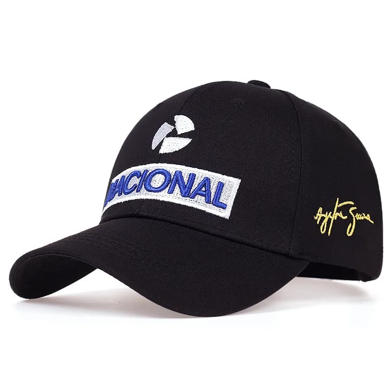Casquette baseball Ayrton Senna broderie fashion protection solaire pêche sport