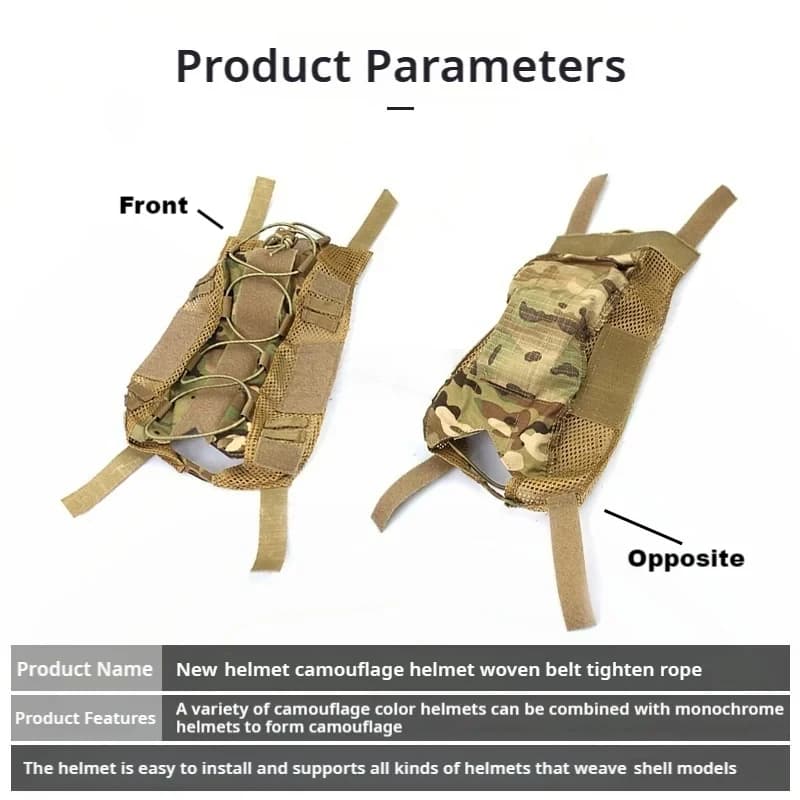 Housse élastique casque outdoor pêche chasse camouflage protection tissu couverture MH PJ BJ