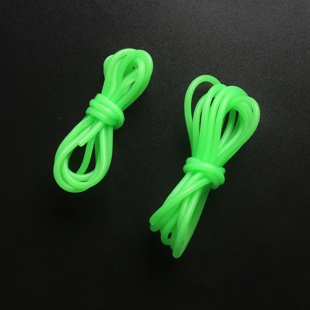 Manchon lumineux de pêche nocturne 1/1.5m vert - Tube silicone souple pour ligne et hameçon