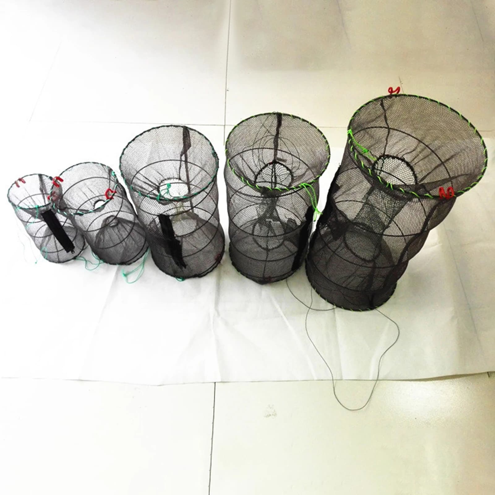 Filet de pêche pliable et réutilisable, cage à poissons universelle pour toutes les espèces