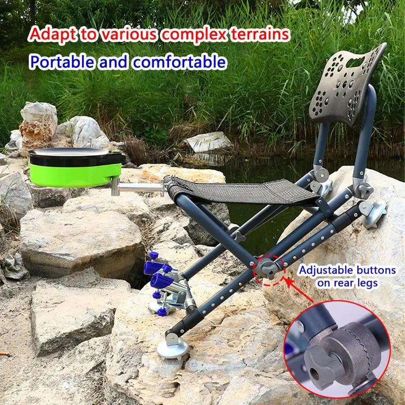 Chaise de camping haute dossier pliante siège poisson léger pour pêche randonnée plage tabouret dossier