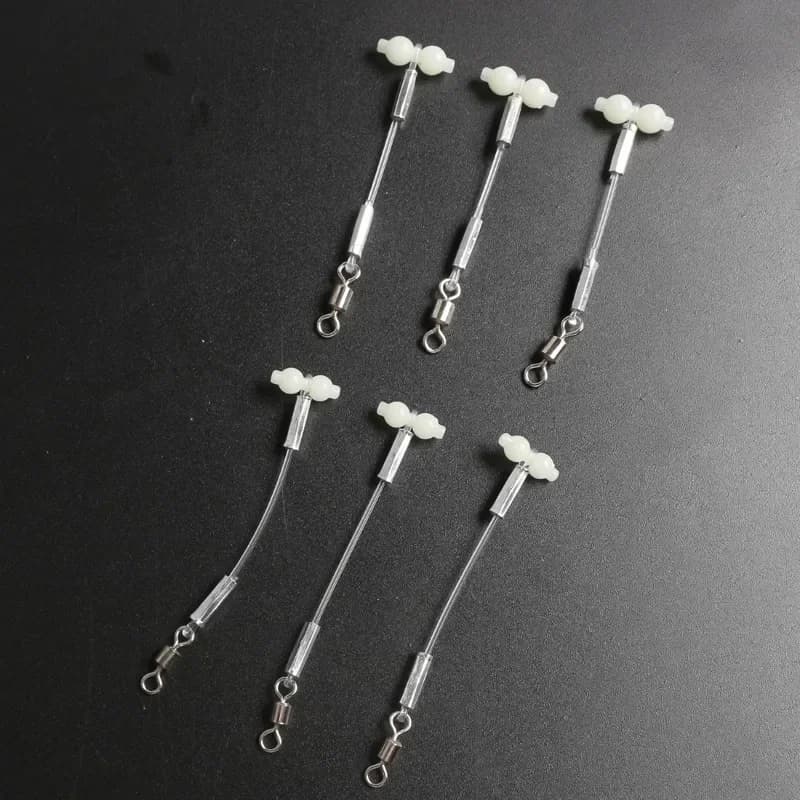 5 supports luminescents pour bas de ligne avec gourde pivotante, accessoires pêche en mer DIY et