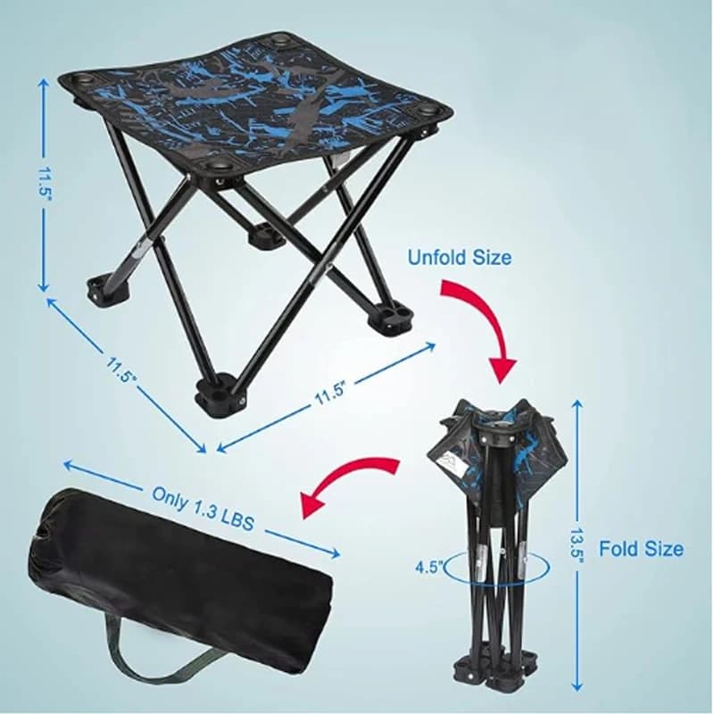 Chaise pliante extérieure portable - Confort durable pour camping, pêche et activités outdoor