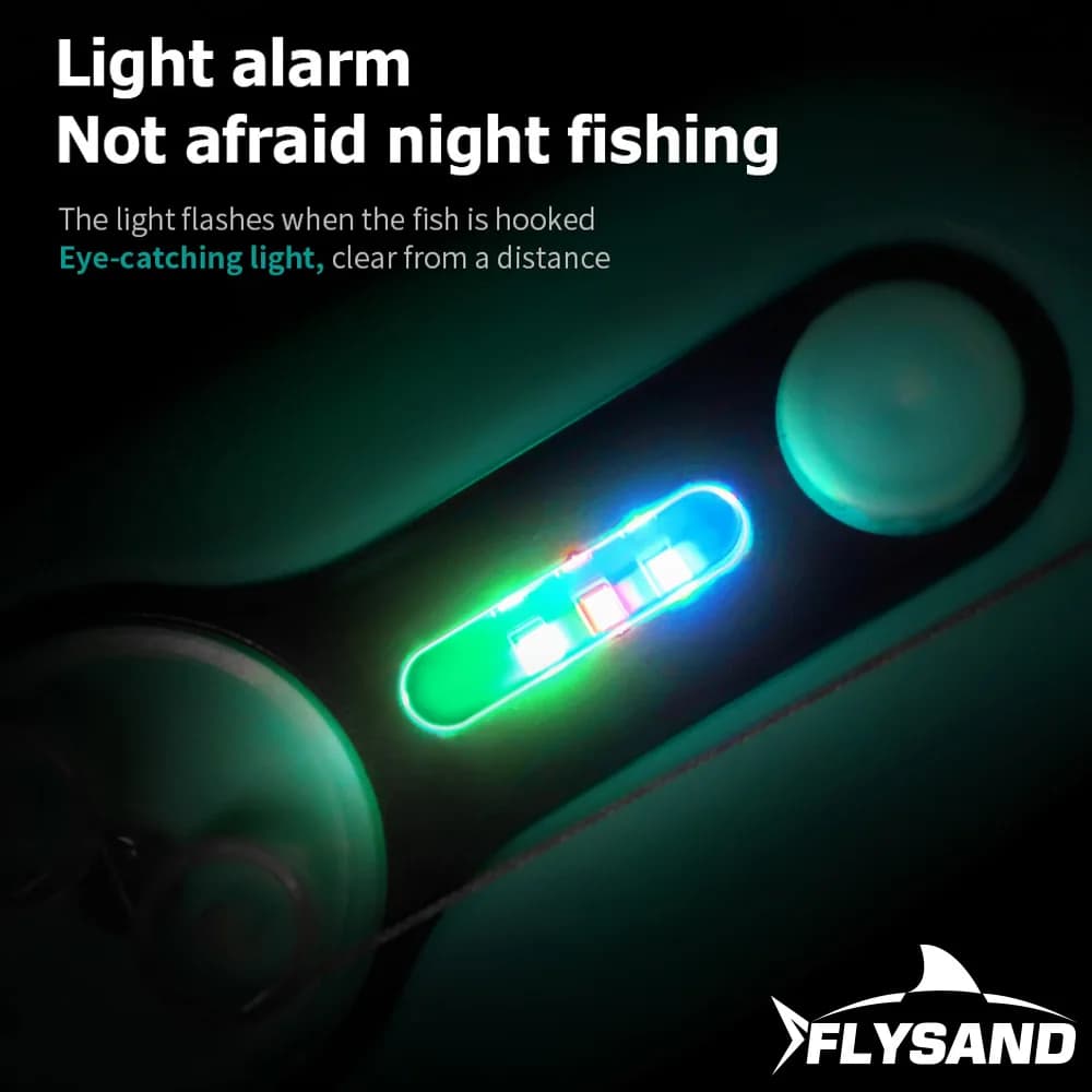 Alarme de pêche FLYSAND sensible avec LED et sirène - Indicateur électronique pour pêche carpe nuit