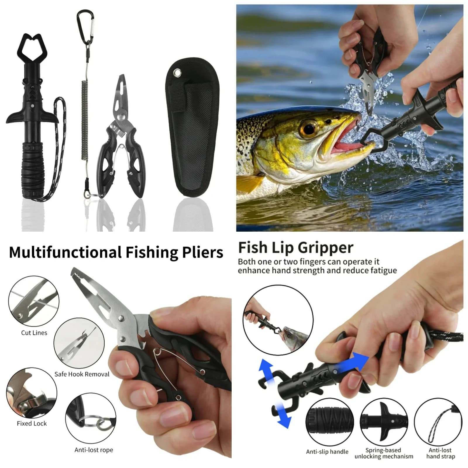 Filet de pêche aluminium télescopique durable 190 cm extensible pour capture et remise à l'eau en sécurité