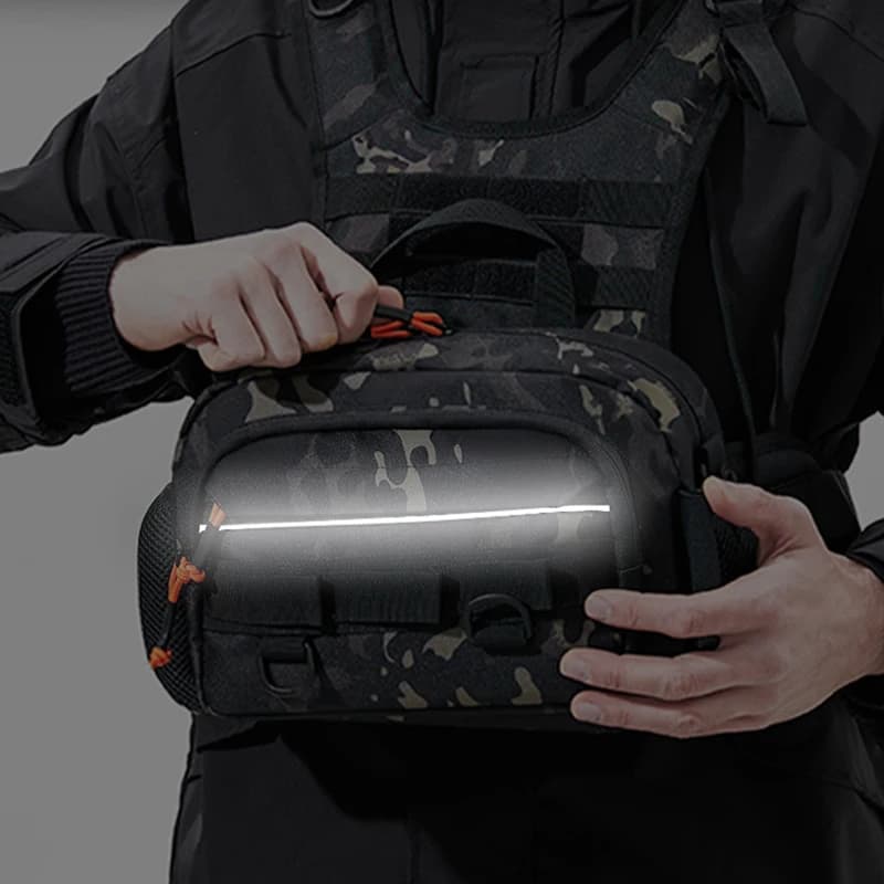 Sac à dos de pêche tactique avec porte-cannes et système Molle pour équipement de pêche et randonnée