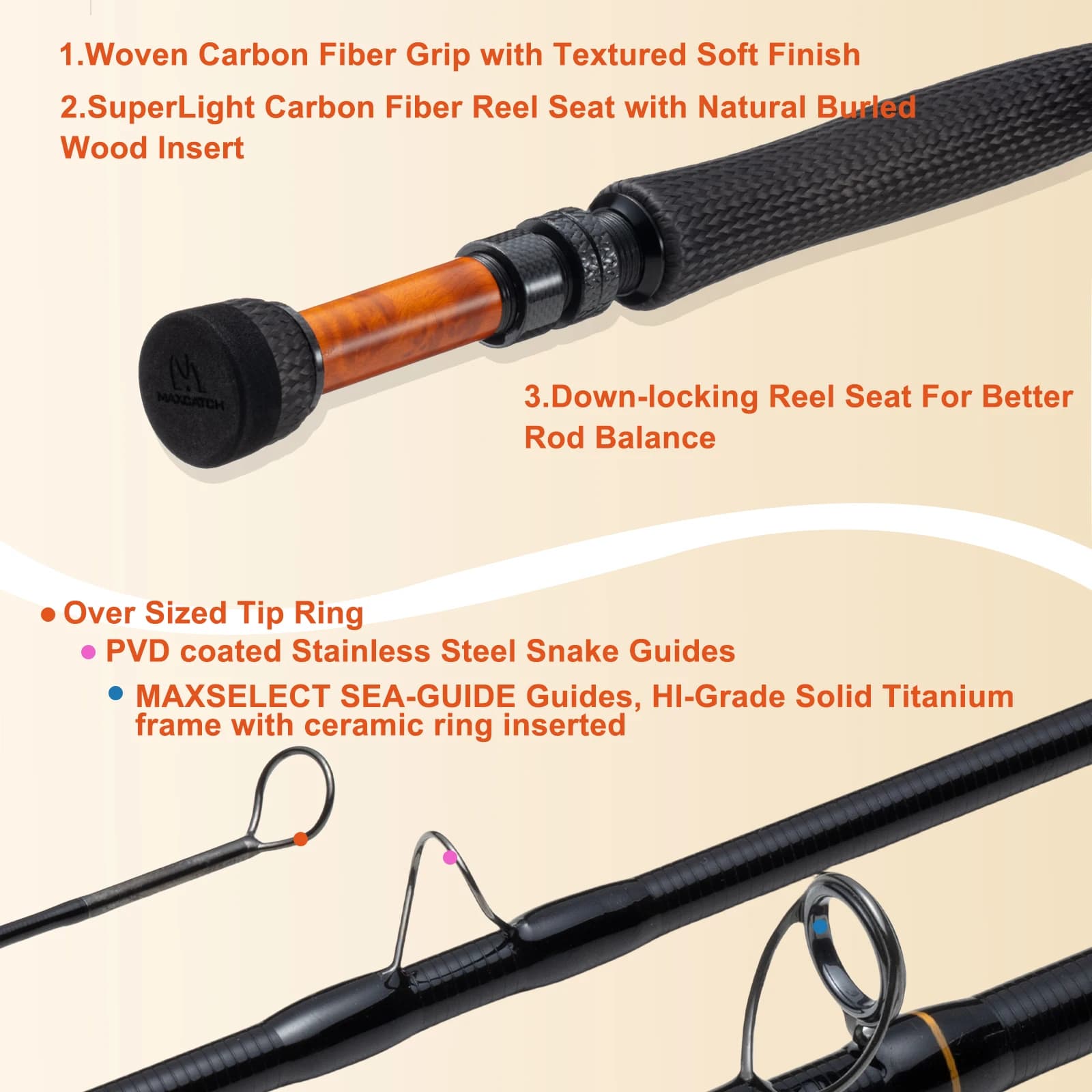 Canne à mouche compétition Maxcatch 10'0''/10'6'' 2/3WT InTouch pour la pêche en nymphe au toc (euro nymphing)