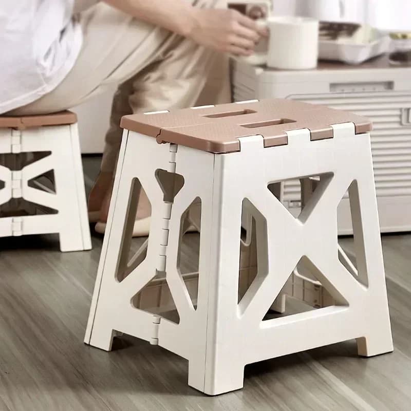 Tabouret pliant plastique polyvalent pour pêche - siège camping léger et pratique