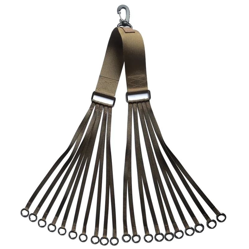 Porte-appeaux canard lanyard - Collier 20 anneaux pour appeaux canard et accessoires chasse
