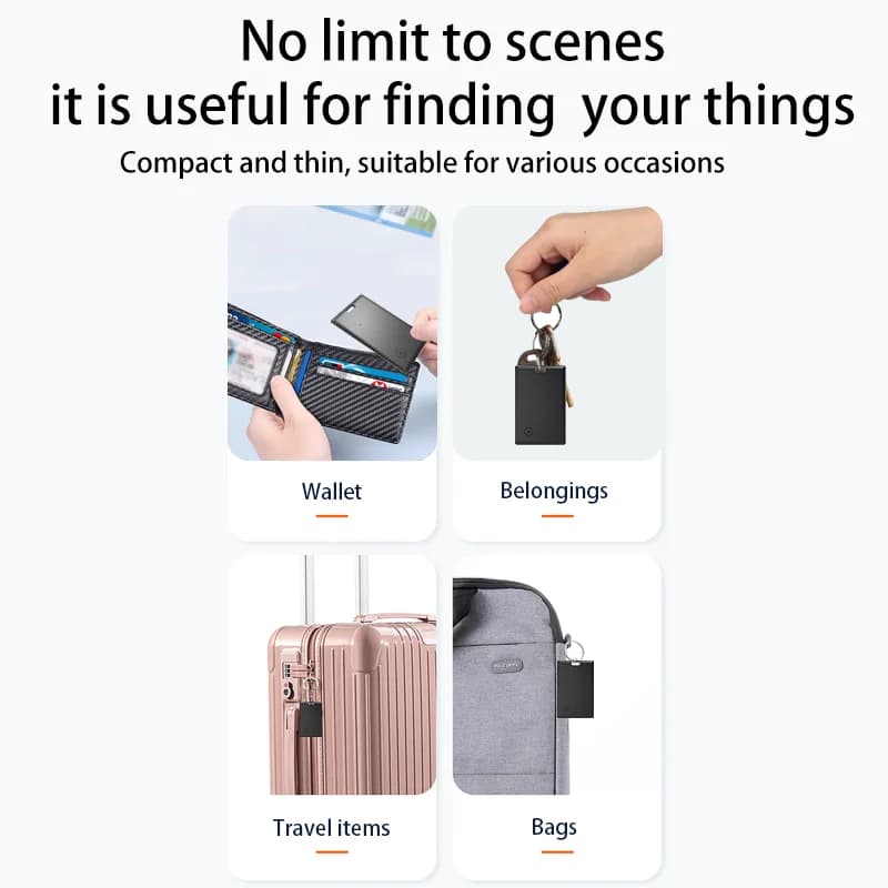 Carte tracker Android Wallet - Compatible Google Find Hub, étanche, localisateur pour clés et bagages
