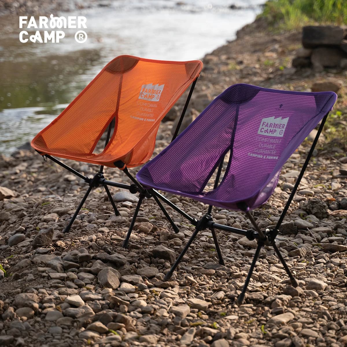 Fauteuil lune Farmer Camp ultra-léger 850g Dyneema aluminium 7075 - Compact micro-pêche camping extérieur