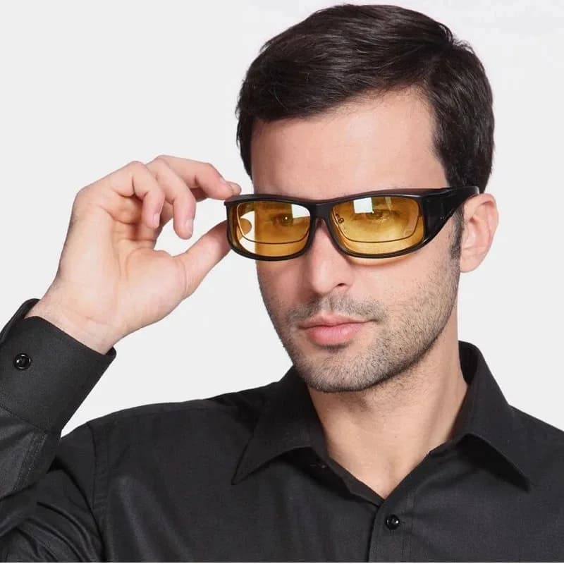 Lunettes de vision nocturne conduite - Protection UV unisexe cadeau conducteur pêche nocturne