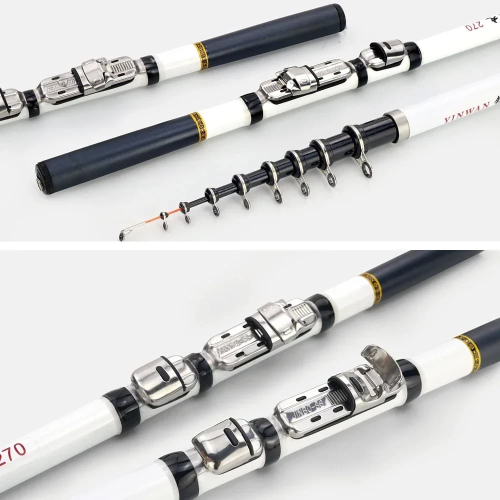 Canne à pêche télescopique JOSBY fibre de carbone 3m spinning ultra portable haute qualité pour pêche