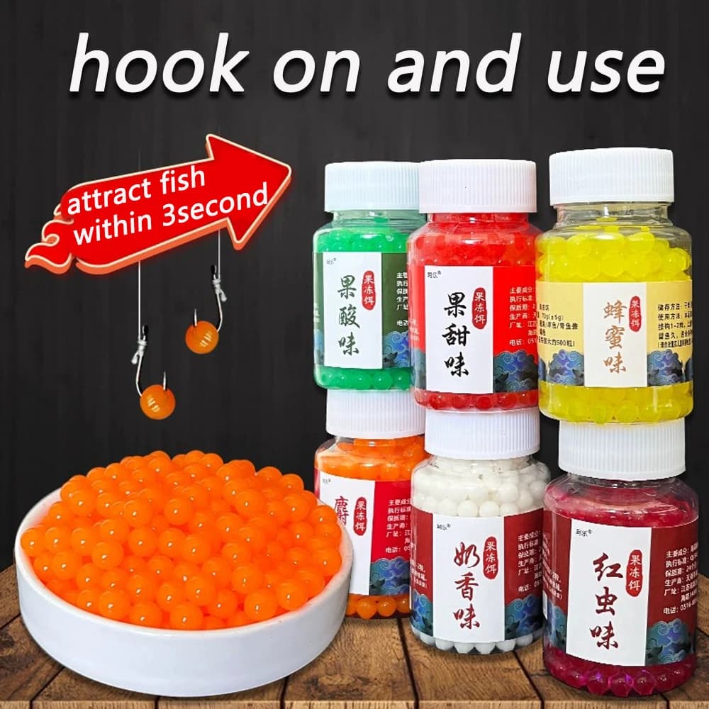 Appât souple Jelly Lure 300PCS - Arôme poisson pour carpe, nutrition optimale et attractivité maximale