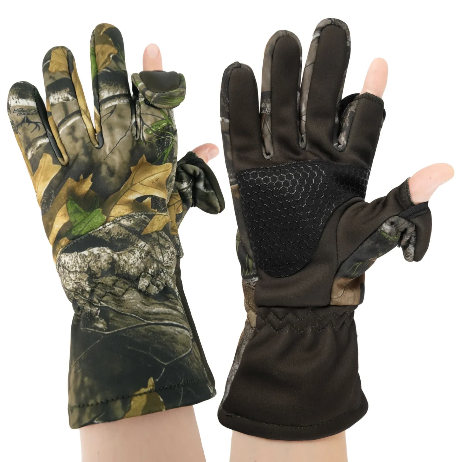 Gants de chasse camouflage thermiques imperméables - Confort hivernal pour pêche et randonnée