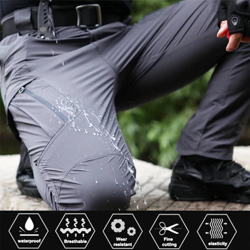 Pantalon cargo imperméable homme respirant - Pêche, combat, travail, tailles S à 6XL disponibles