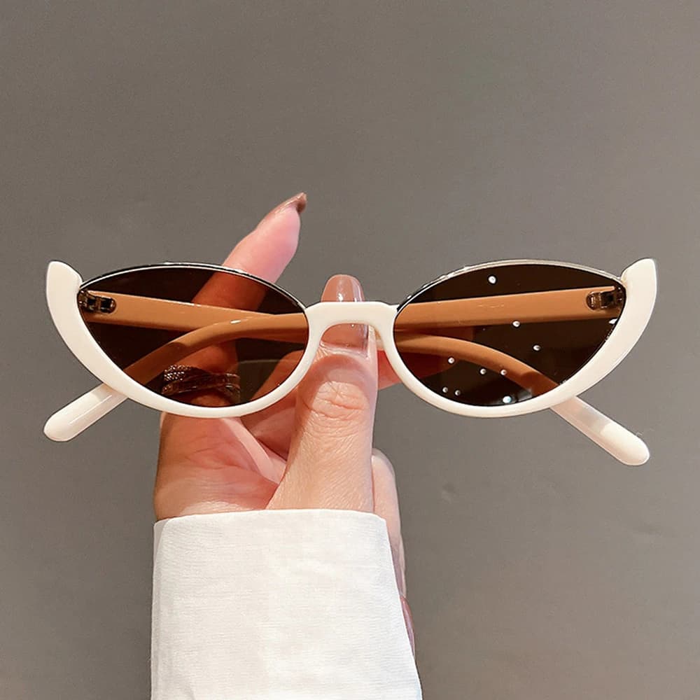 Lunettes de soleil chat vintage petites femmes hommes mode pêche conduite cyclisme demi-monture tendance