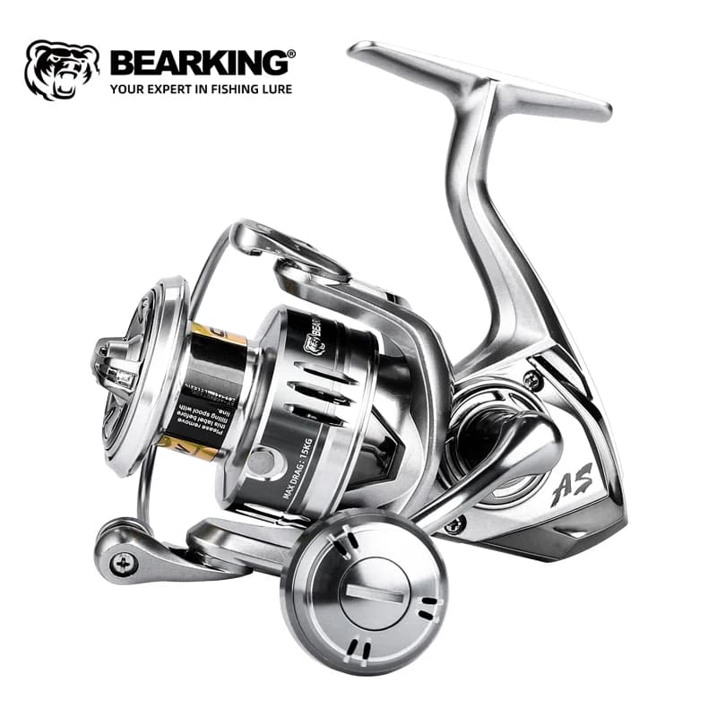 Moulinet de pêche spinning mer Bearking 1000-6000 9+1 roulements, étanche et puissance de drague 20kg