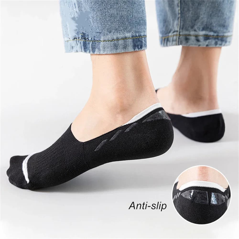 Lot 10 paires chaussettes bateau été invisibles - Antidérapantes fines pour pêche estivale