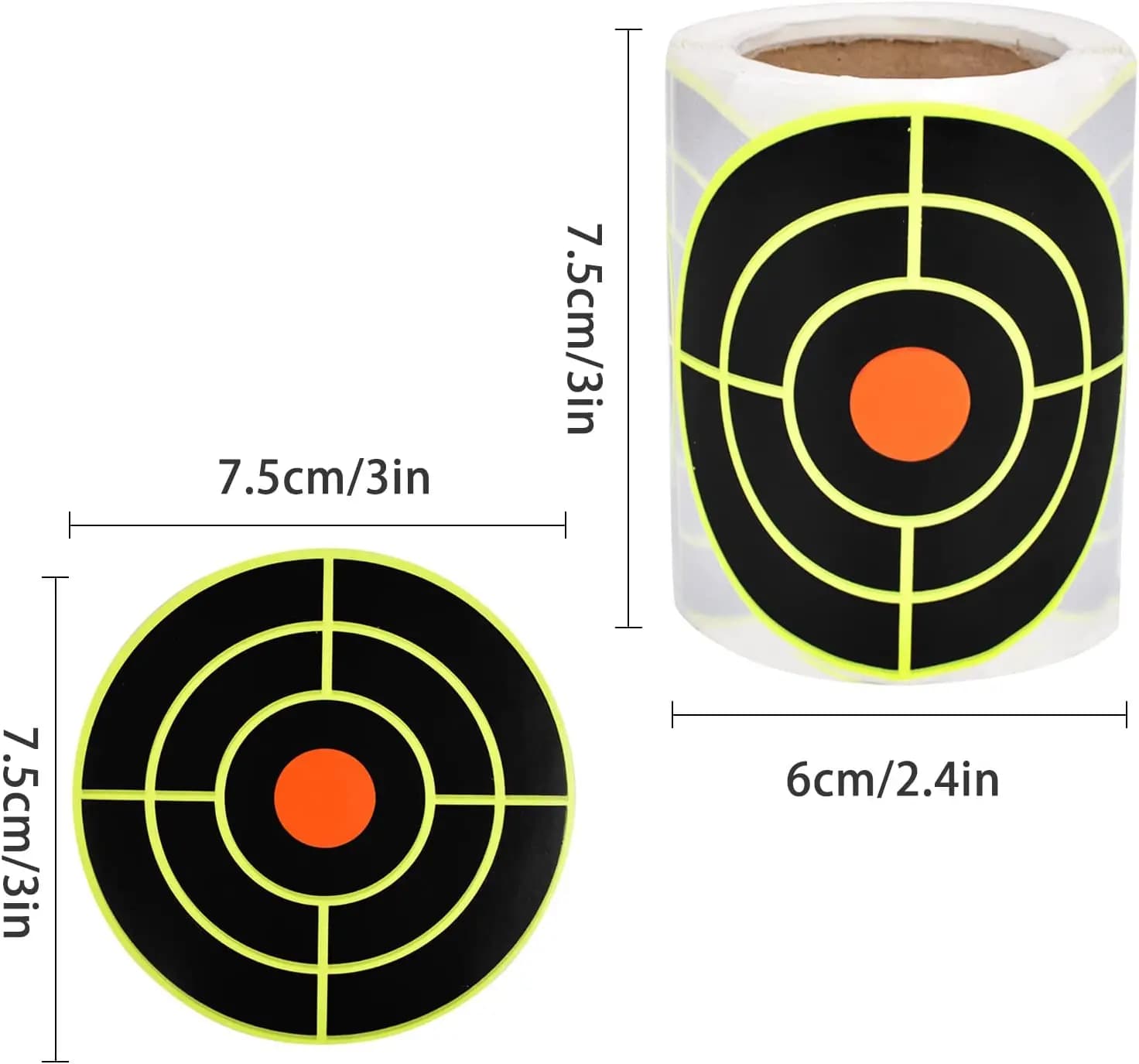 Autocollants cible de tir 200 pièces réactifs - Accessoire pêche et chasse entraînement pratique