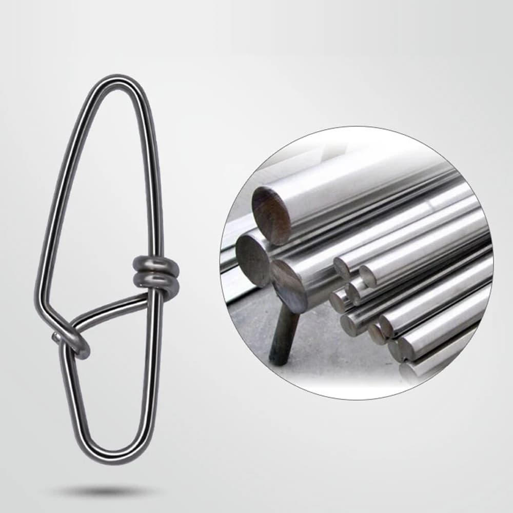 50 clips de pêche rapides pour leurres - Connecteurs en acier inoxydable pour crankbaits et leurres